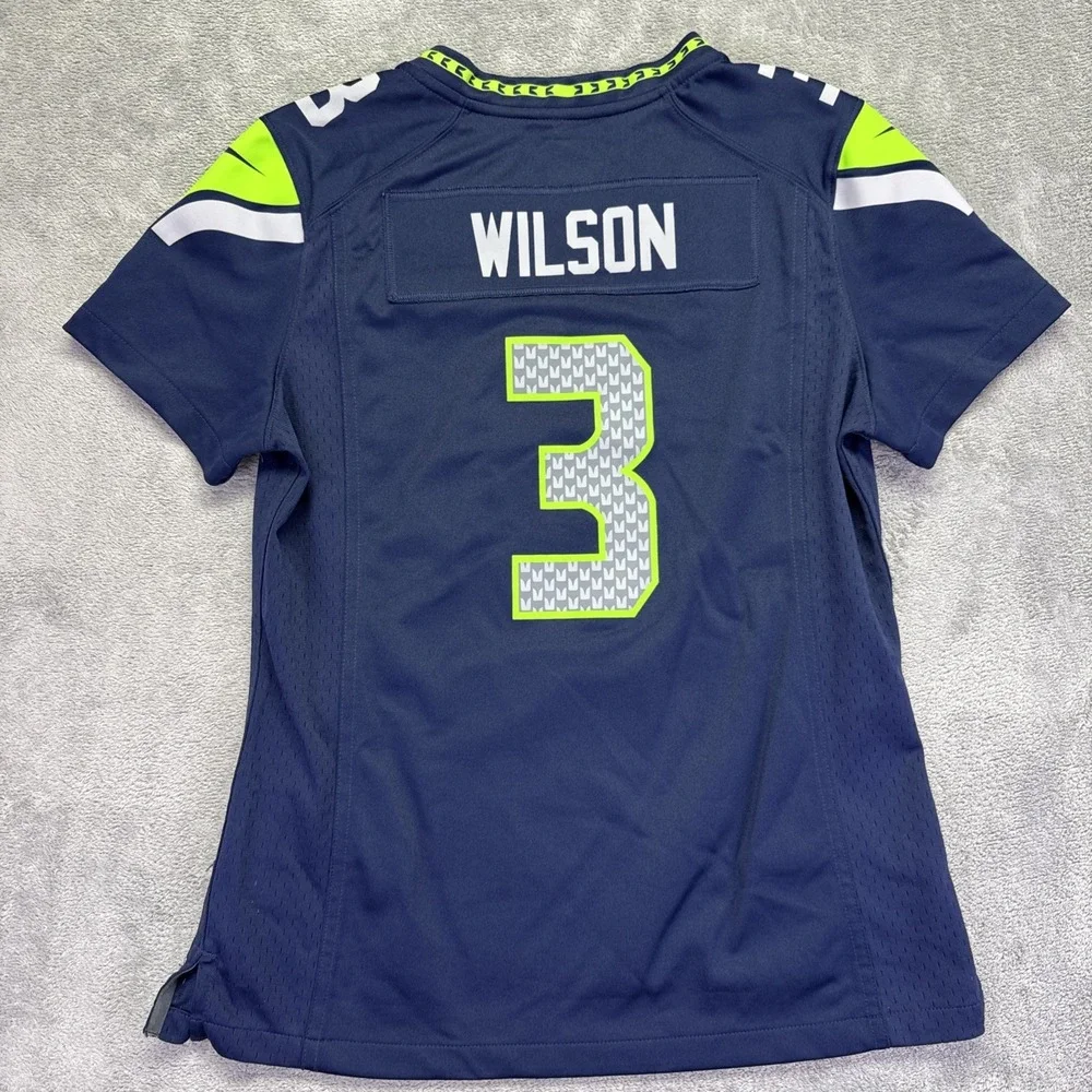 Nike Seattle Seahawks #3 WILSON Jersey‎ Women's Size Medium Navy Home NFL